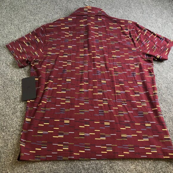 Fabletics 24-7 Polo Shirt Mens XL Red Performance Stretch 4 Way NWT - Picture 7 of 8